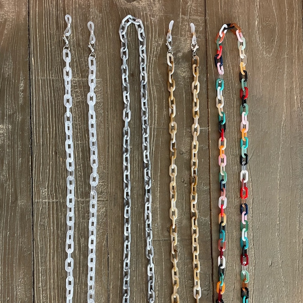 Eyeglass-Acrylic Sunglass Holder/Eyeglass Holder/Face Mask Holder/Chain Necklace
